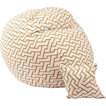 Image 1 of PUFRELAX Комплект Барбарон и декоративна възглавница, 450л. Matusalem, Zappity Orange, Перящ се калъф, Подходящ за деца, Пълнеж с микс от мемори пяна и дунапрен, Гама Premium (PUF-M-MP-PT-ZAO)