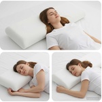 vidaXL Възглавница за спане 120 x 36 x 13 см Среден Гелова мемори пяна (42020233)