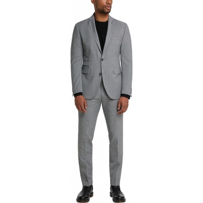 sivé oblekové sako CLUB OF GENTS slim fit
