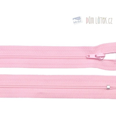 Zips špirálový 3mm nedeliteľný 10cm ružová