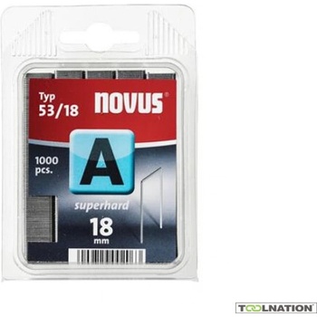 Novus Скоби за такери Type A53 Superhard, 11.3х18х0.75 мм, 1000 бр. , Novus (042-0360)