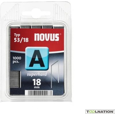 Novus Скоби за такери Type A53 Superhard, 11.3х18х0.75 мм, 1000 бр. , Novus (042-0360)