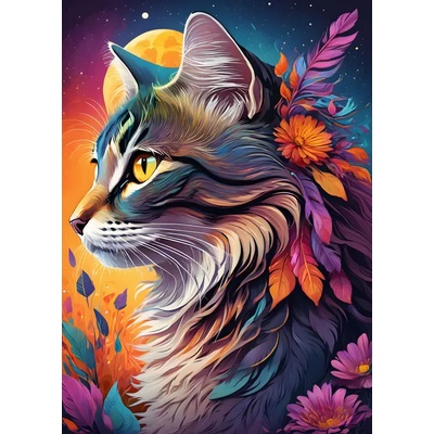 Bluebird Puzzle - Puzzle Floral Cat - 500 piese