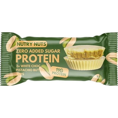 NUTRY NUTS Proteinové košíčky bílá čokoláda s pistáciemi 2 x 21 g – Zboží Dáma
