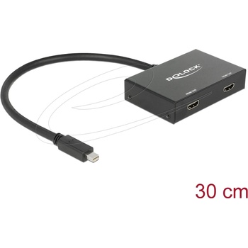 Delock Сплитер Display port 1.2 от mini Dsplay Port мъжко към 2 x HDMI 4K женско (DELOCK-87696)