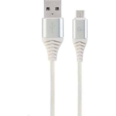 Gembird CC-USB2B-AMmBM-2M-BW2 USB 2.0 AM na MicroUSB (AM/BM), 2m, bílo-stříbrný