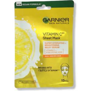 Garnier памучна маска за лице, Супер хидратираща, Витамин С