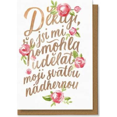 Chaukiss Děkuji, že jsi mi pomohla udělat moji svatbu nádhernou