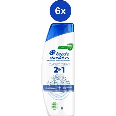 Head & Shoulders H&S šampón 2v1 Classic Clean 6 x 250 ml