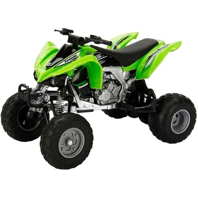 New Ray Toys Метална играчка Newray - ATV Kawasaki KFX 450R, 1: 12, зелена (57503 P)