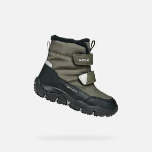Geox Тъмно зелени детски зимни обувки Geox Baltic B ABX Geox | Zelen | Момчешки | 24