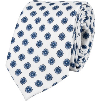 Bubibubi hodvábna kravata Vela biela