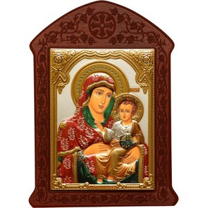  Богородица с младенец с mdf дърворезба (is31216-d)