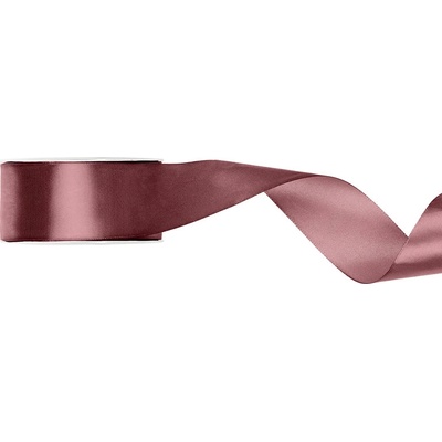 Stuha saténová DARK DUSTY ROSE, 38 mm x 25 m