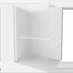 Mexen Kioto+ душ параван с рафт Walk-in 70 x 200 cm, матирано стъкло, бял - 800-070-121-20-30 (800-070-121-20-30)