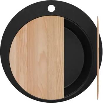 Твоят Стил Черна кръгла кухненска мивка от гранит Пиза 45 Top 500 x 500 мм