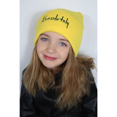 Čiapka s nápisom žltá