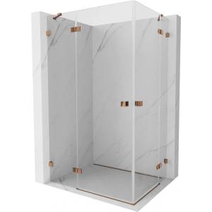 Mexen Lunar Duo душ кабина лява 95 x 70 cm, прозрачно стъкло, розово злато - 834-095L-070P-60-00 (834-095L-070P-60-00)