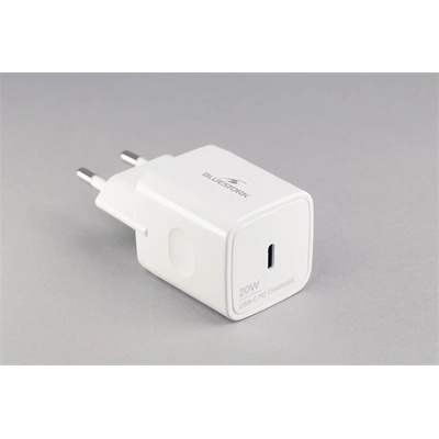 Bluestork Мрежово зарядно устройство Bluestork - PW-20-C (USB-C, 20W, бяло) (PW-20-C)