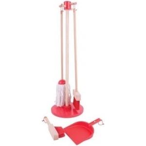 Bigjigs Toys Комплект за почистване - червен (bj693)
