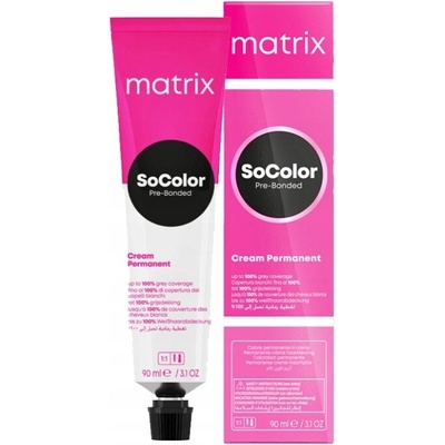 MATRIX Barva SoColor Pre-bonded 4AA Středně Hnědá Intenzivní Popelavá 90 ml