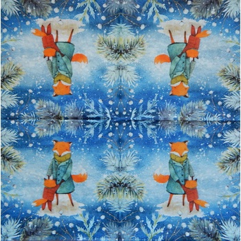 Paper Designe obrúsky Dancing foxes 33x33cm