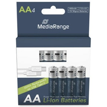 MediaRange Батерии литиеви MediaRange MRBAT161, AA, 1.5V, 1400mAh, 4бр. в опаковка (MRBAT161)