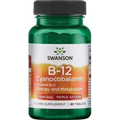 Swanson Triple Action B-12 1000 mcg [90 Таблетки]
