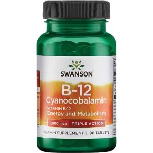 Swanson Triple Action B-12 1000 mcg [90 Таблетки]
