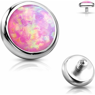 S4U Náhradní kamínek opál k labretě 3 mm (růžová) ND006-03OP22