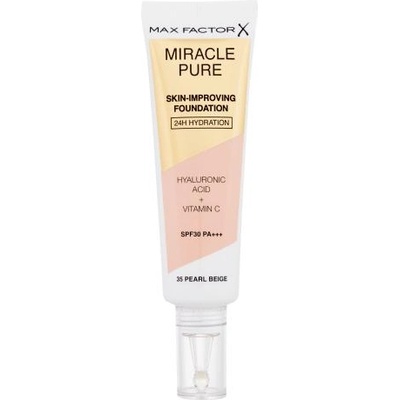 MAX Factor Miracle Pure Skin-Improving Foundation SPF30 хидратиращ фон дьо тен с uv защита 30 ml нюанс 35 Pearl Beige
