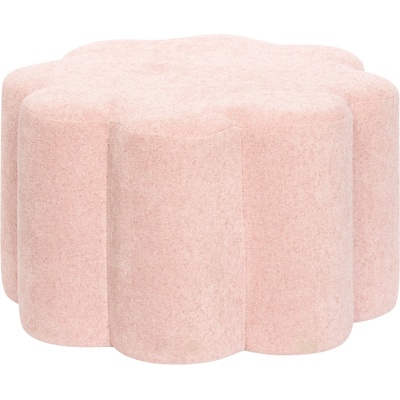 Atmosphera Dekorativní puf FLEUR, Ø 50 cm x 30 cm, růžový růžový
