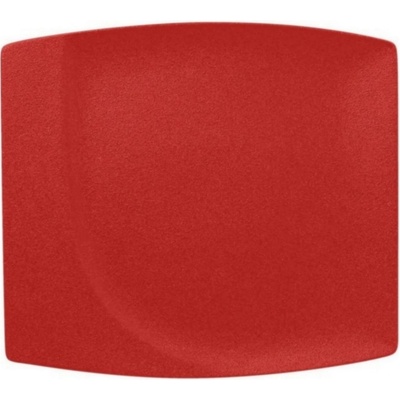 RAK Porcelain Talíř mělký čtvercový 32 x 29 cm červená RAK-NFMZSP32BR