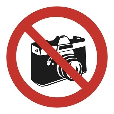 Zákaz fotografování - symbol (92x92 mm)