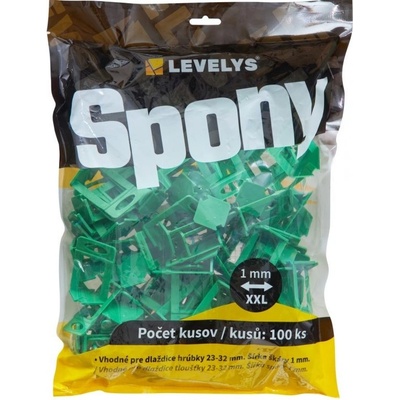 LEVELYS Spony na dlažbu XXL 1 mm 100ks