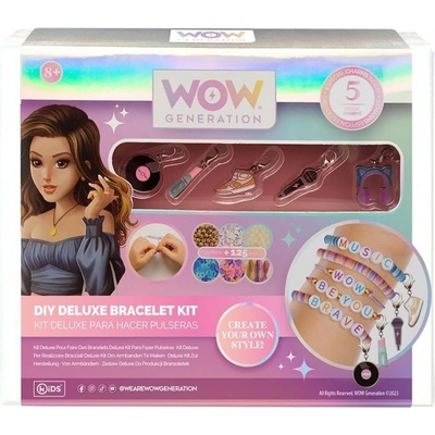 KIDS LICENSING Súprava na výrobu náramkov + 5 kovových príveskov WOW WOW00005