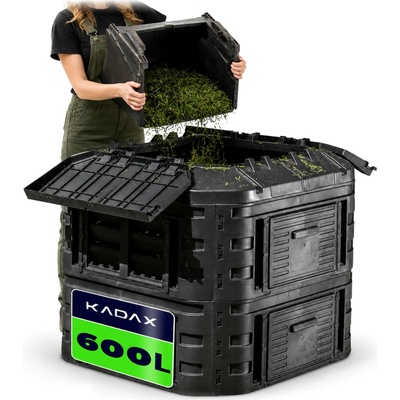 Kadax Kompostér 1 komorový 600 l černý