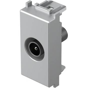 TEM Розетка TV индивидуална 0db 1M, цвят Сребро мат, Modul - KM10ES (KM10ES)
