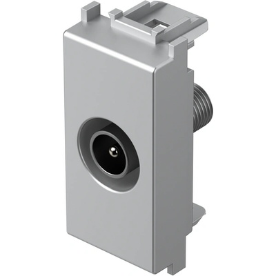 TEM Розетка TV индивидуална 0db 1M, цвят Сребро мат, Modul - KM10ES (KM10ES)