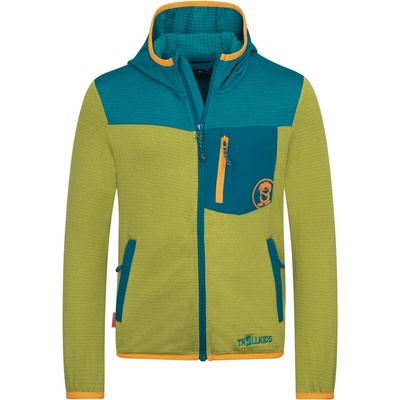 TROLLKIDS Детско поларено яке Trollkids Kid's Holmedal Jacket Fleece jacket - Pear Green / Lagoon Green - размер 116 (EU) (703-6747-0215)