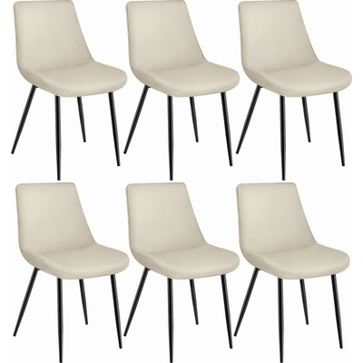 Tectake 404940 krémová 6 ks