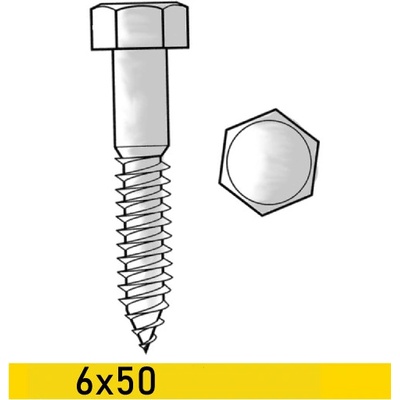 Drevoskrutka 6-Hran 6x50