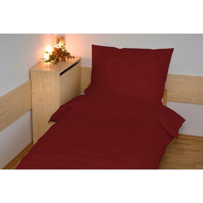 Brotex Obliečky bavlna UNI vínové zipsový uzáver 140x200 70x90