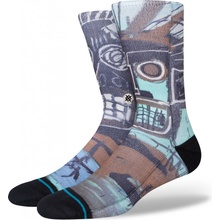 Stance 2 Heads On Gold Jean-Michel Basquiat Crew Sock Black