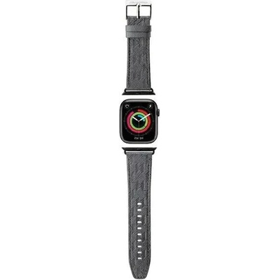 Каишка Karl Lagerfeld Saffiano Monogram за Apple Watch 42/44/45/49mm, сребриста (KXG0079614)