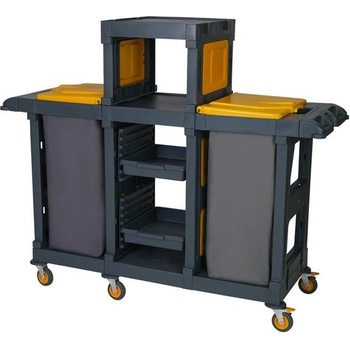 Image 1 of Horecano - Количка за почистване с 2 чувала, 2 капака и отделения за почистващи средства 166x53xh140см UP-(AC1465) (0133297)