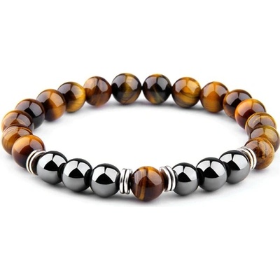 Naky pánský tygří oko & hematit N1025