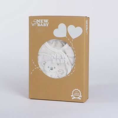New Baby Dojčenská súprava do pôrodnice For Sweet Bear biela Béžová