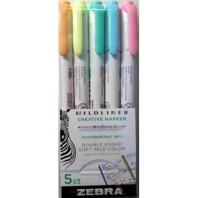 Zebra Pen Mildliner Fluorescent 5 ks 78105