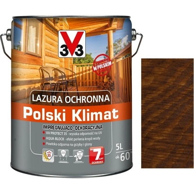 Lazura V33 dub zlatý rozpouštědlová saténová 5 l
